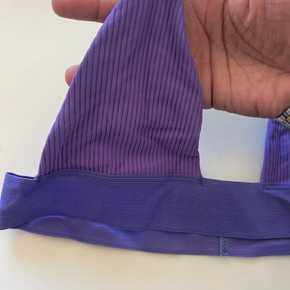 Frankie's Bikinis Purple Triangle Bikini Top - Picture 6 of 9